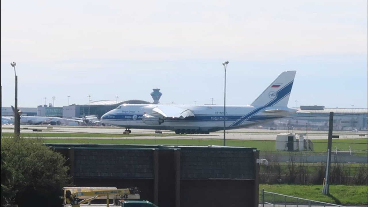 100 SUBSCRIBER SPECIAL!! RARE Volga-Dnepr Antonov AN124 Taxi, Run-Up, and Takeoff at Toronto Pearson
