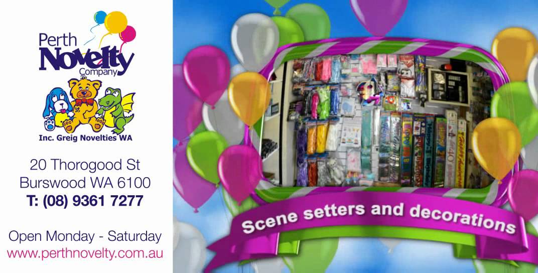 Party Supplies at Perth Novelty Company