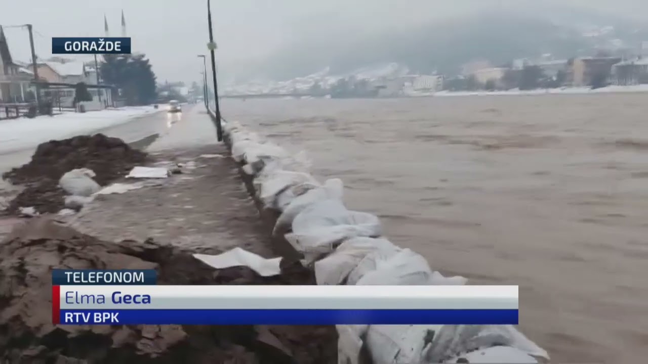 Goražde: Nivo Drine u opadanju