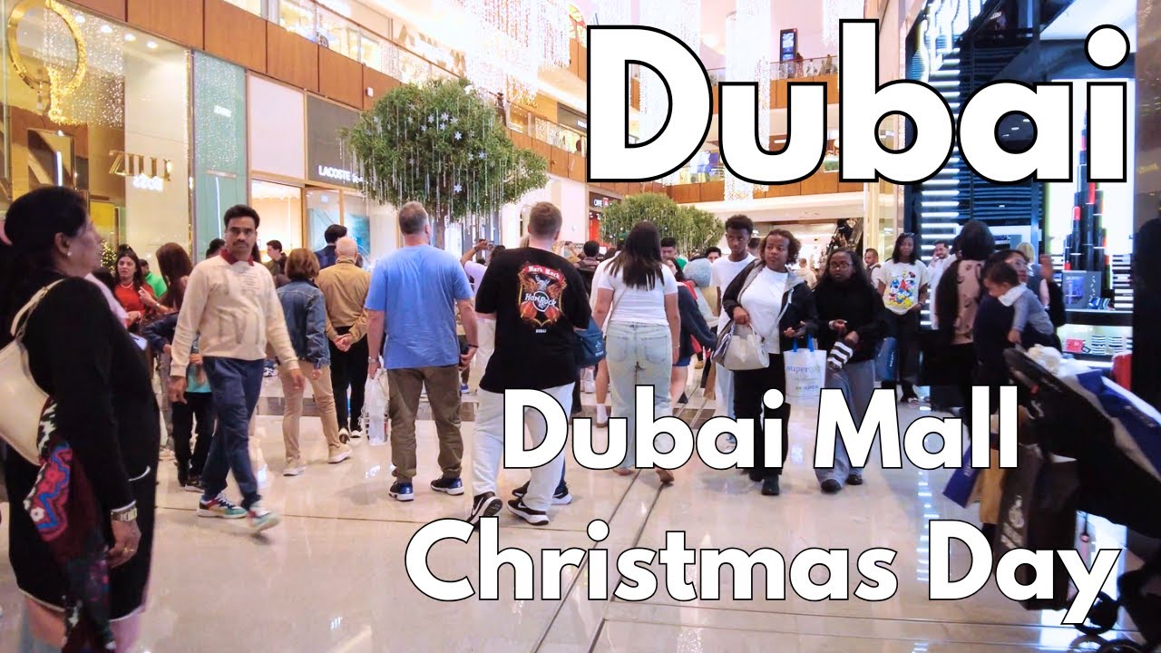 [4K] Dubai Mall Christmas Day Experience | Walking Tour