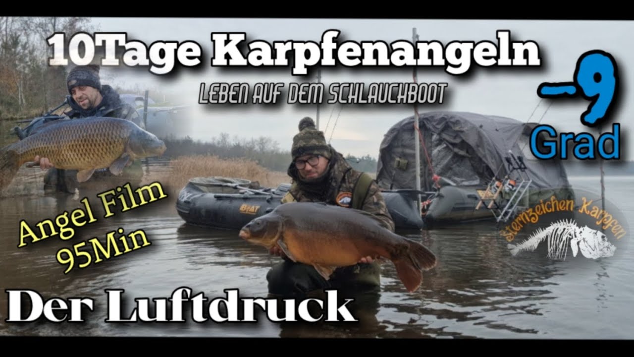 Angeln Film vom Schlauchboot / Karpfenangeln IBoat 500 & Raptor 470 Luftdruck 