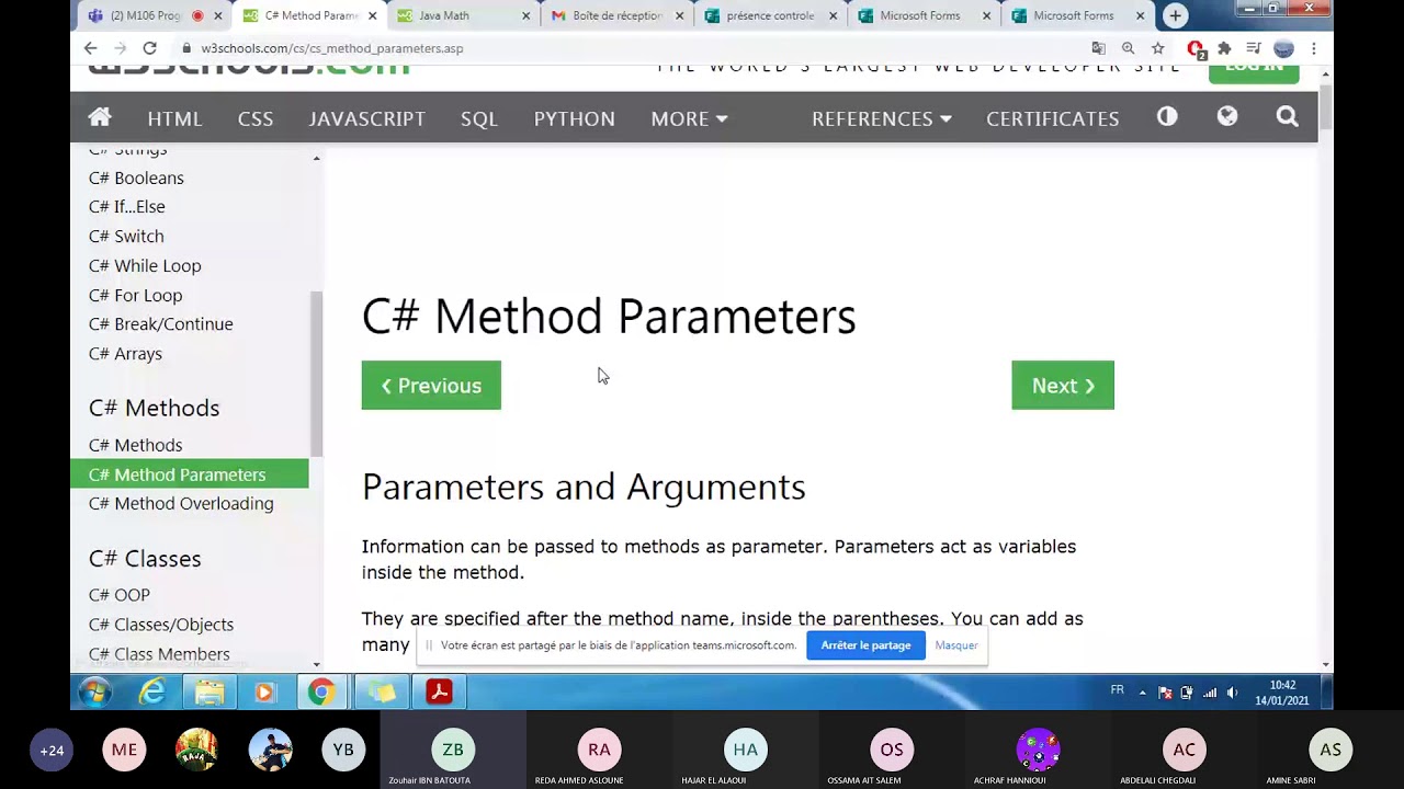 درس سي شارب 2 (جافا)cours POO C# (JAVA) 2 (Darija): Les Méthodes (Fonctions) + MATH