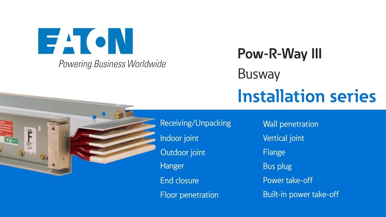 Монтаж отбора мощности для шинопровода 10-Pow-R-Way III