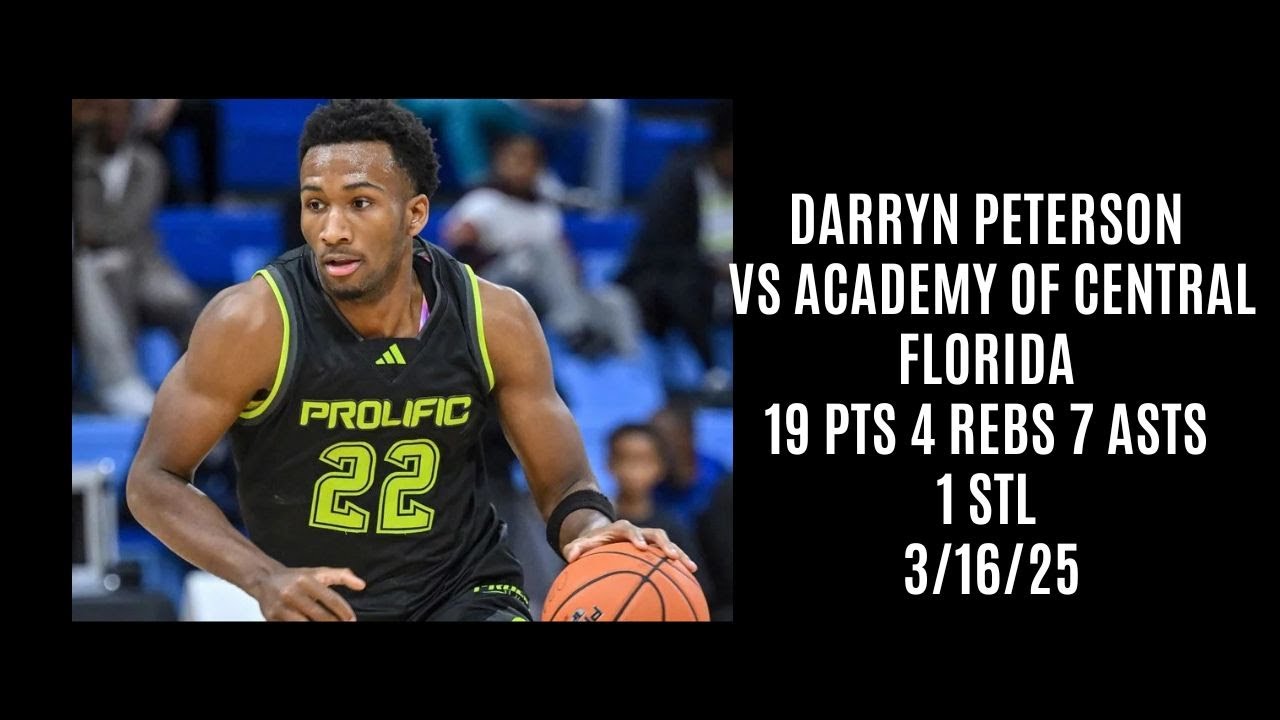 Darryn Peterson vs Academy of Central Florida (19 PTS 4 REBS 7 ASTS 1 STL) 3/16/25