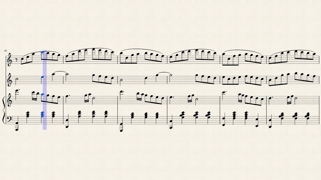 Caccini Ave Maria for FLUTE and VIOLIN and PIANO