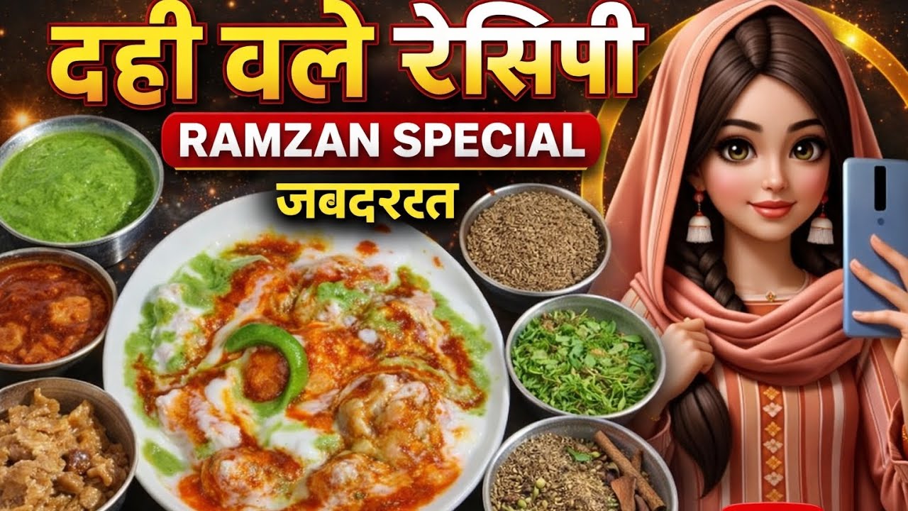 🥣😋Ramzan Special Soft & Spongy Dahi Bhalle/Ghar  jaisa Perfect Test✨ Green Chutney RedChutneyRecipe 