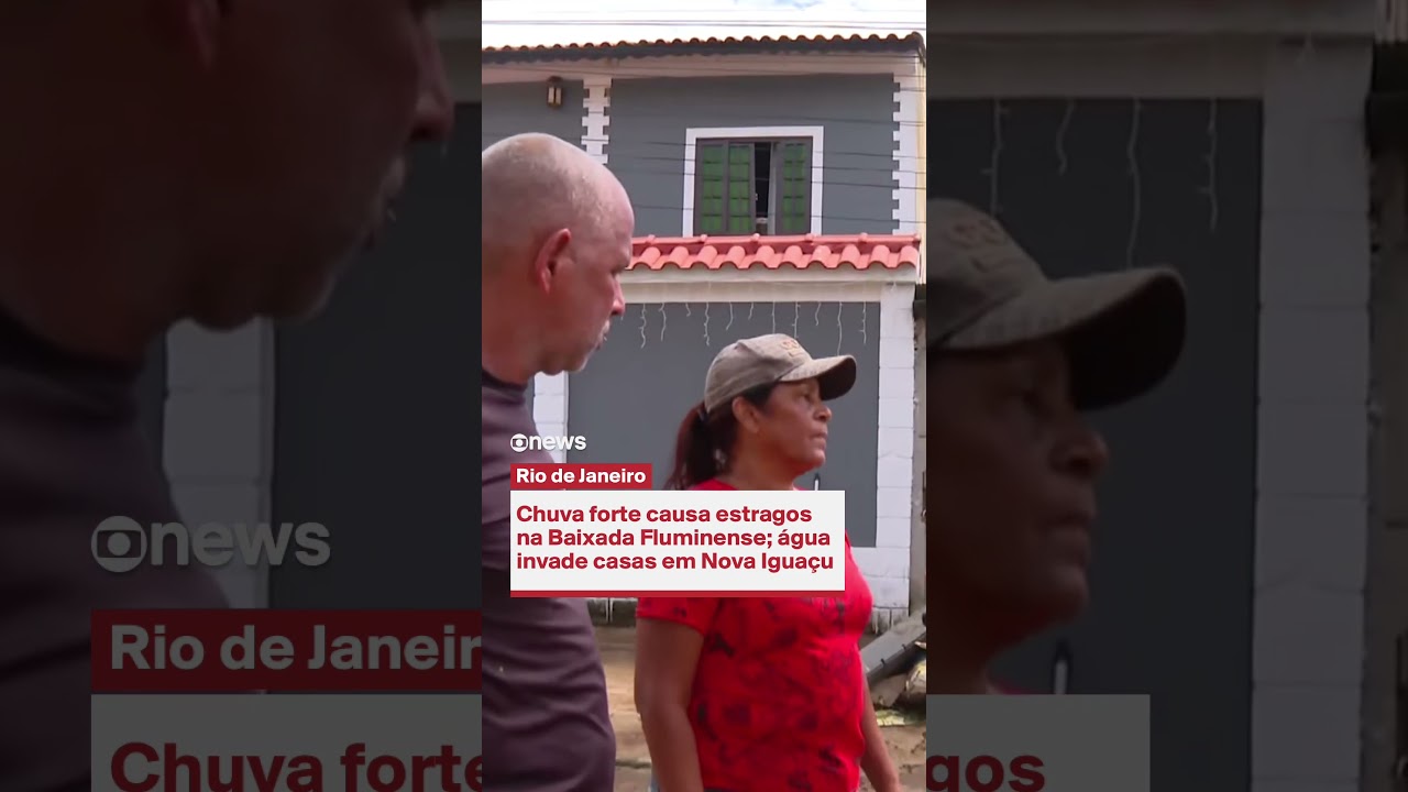 Chuva forte causa estragos na Baixada Fluminense
