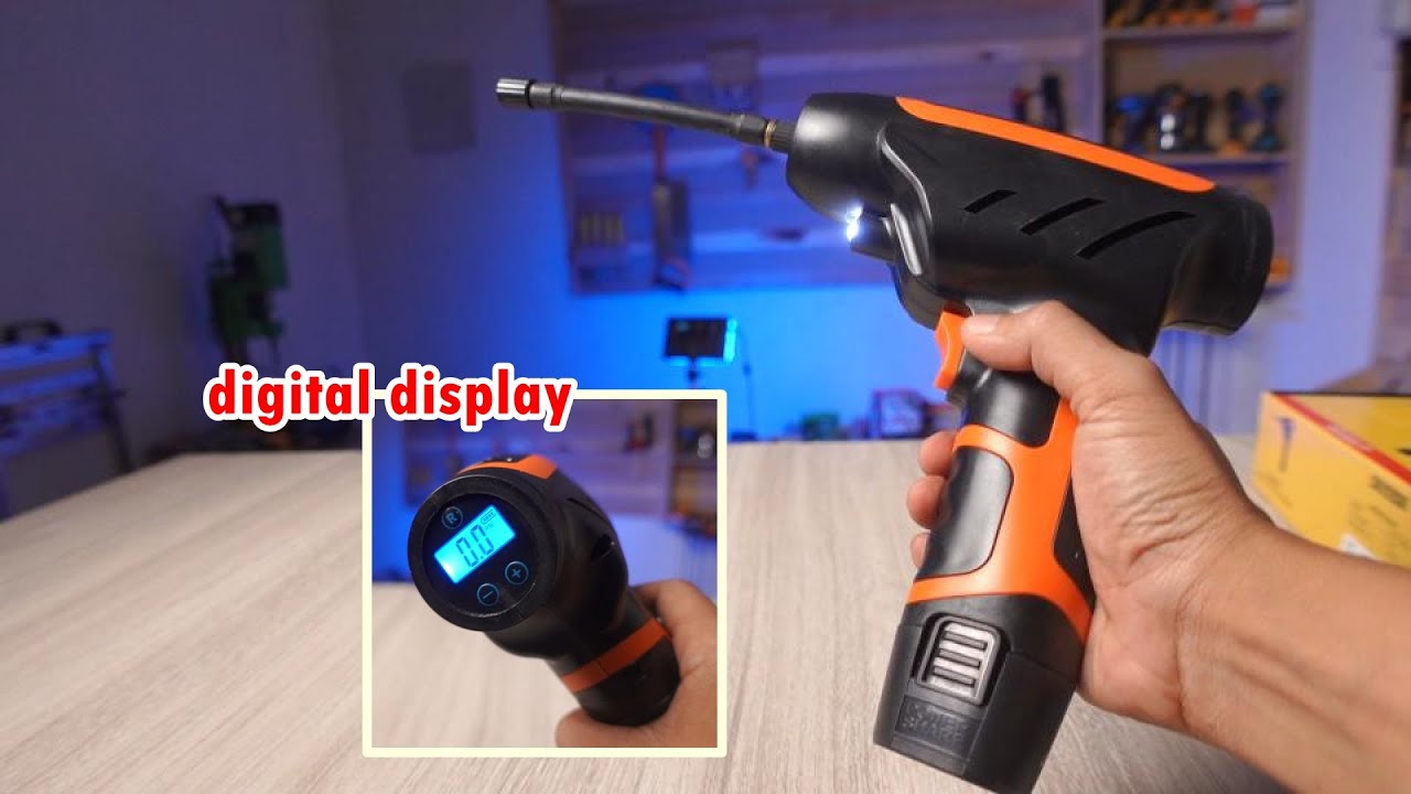 cordless mini compresor paket komplit baterai+charger cuma 300rb - XENON CDTI12030 TIRE INFLATOR SET