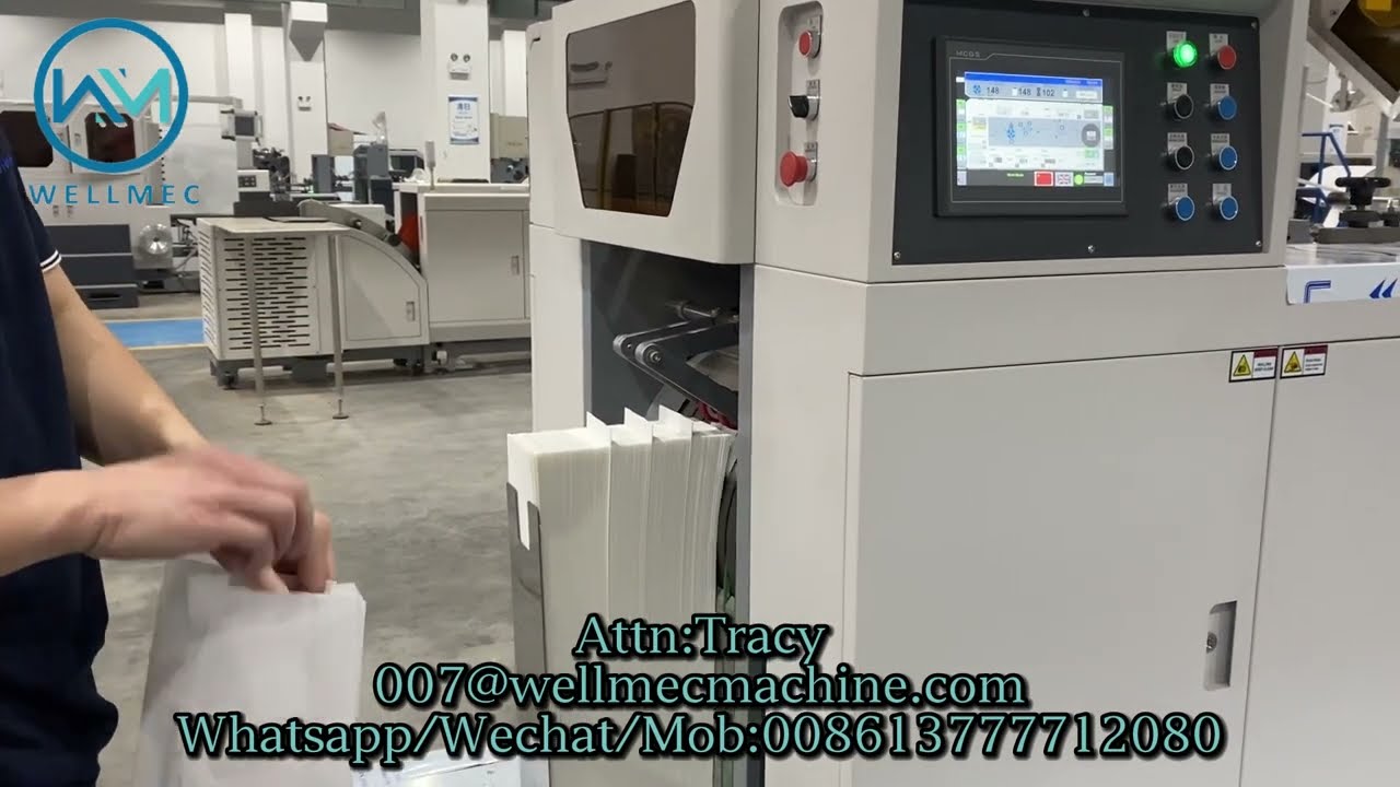 100% Made in China|Flat Bottom V Shape Paper Bag Making Machine With Inline 2 Color Printing Machine
