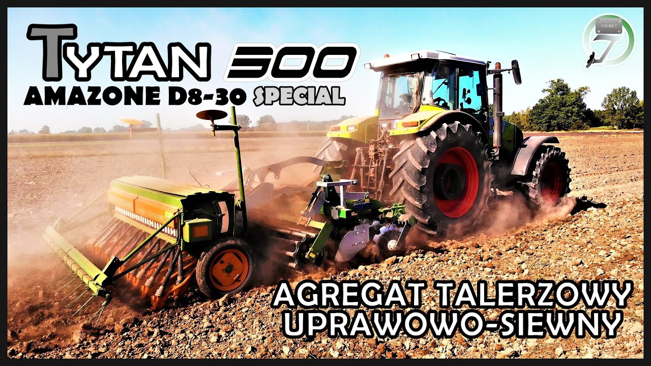 👉Agregat uprawowo-siewny talerzowy⭐Tytan 300⭐ + ▶Amazone D8-30 Special◀ ❗Test❗ ⇘Tolmet ⇗
