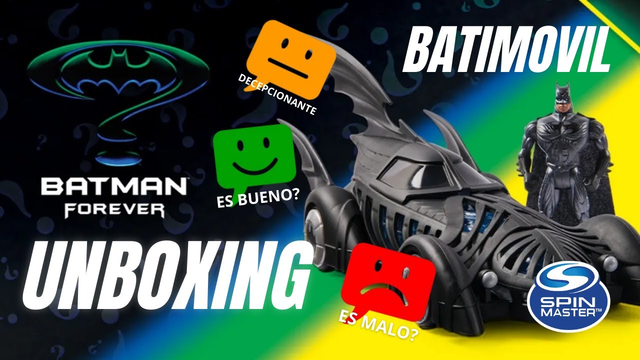 Batimovil Batman Forever Spin Master Unboxing (Español)