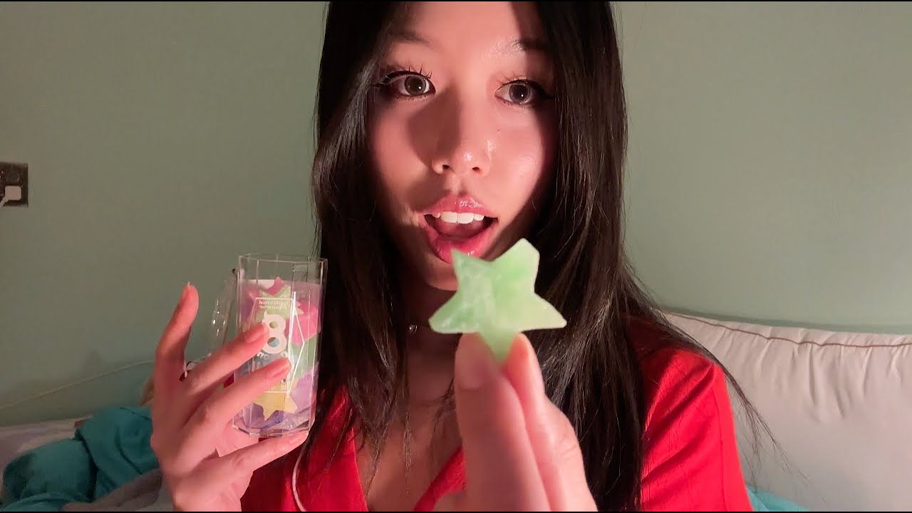 ASMR Пробую японские кристаллические конфеты