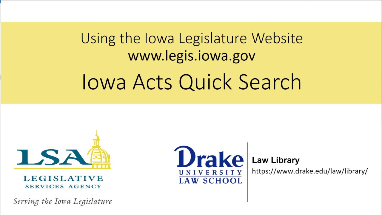 Iowa Acts Quick Search
