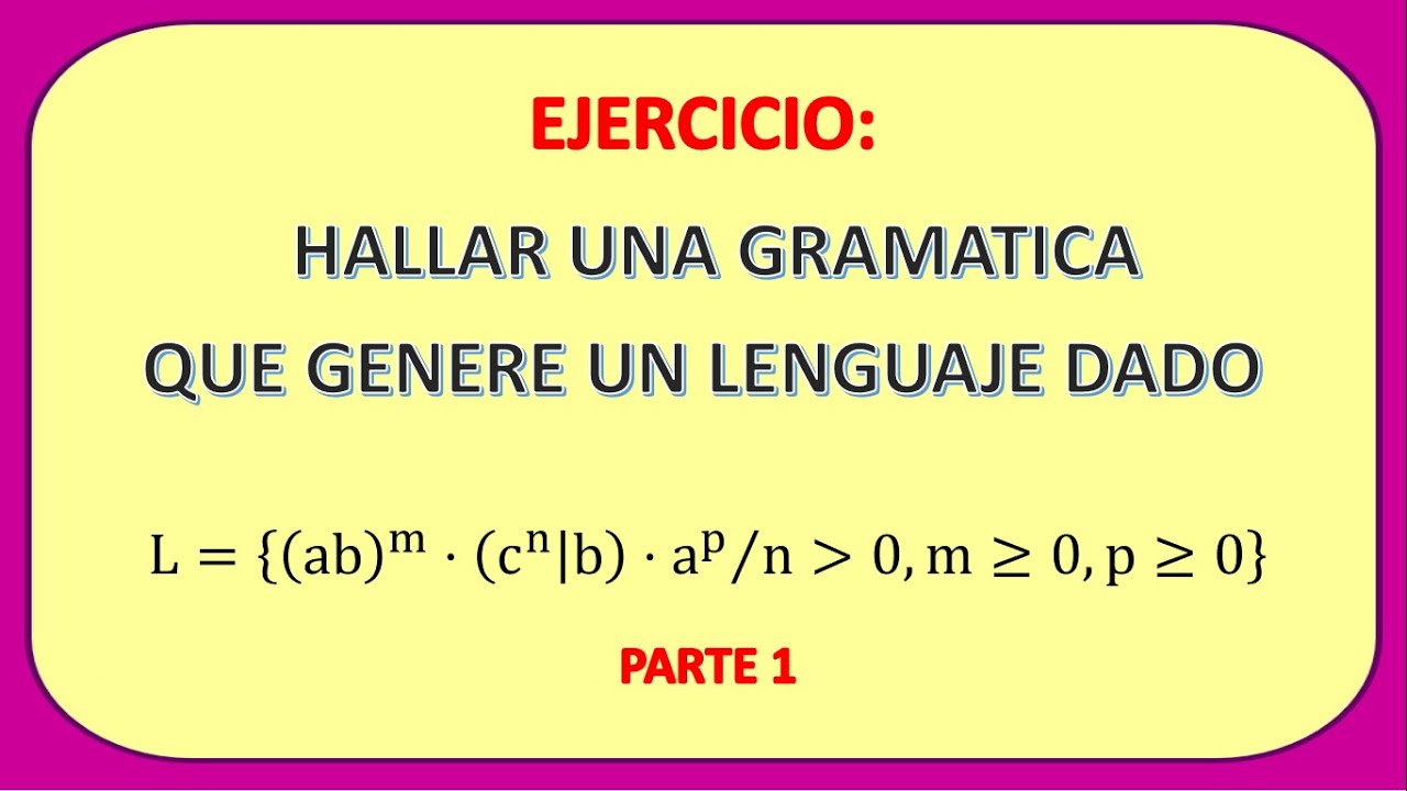 Hallar gramática parte 1
