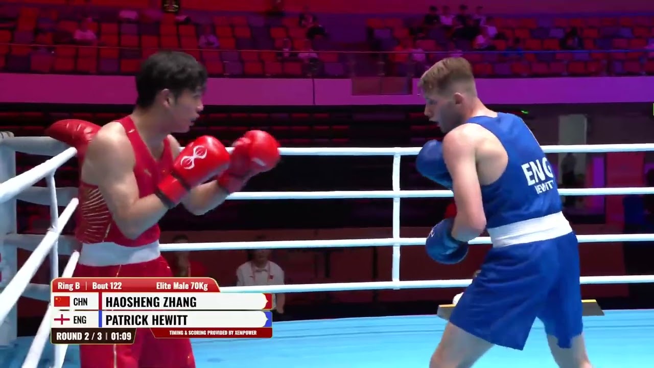 122. (M70kg) HAOSHENG ZHANG (CHN) vs PATRICK HEWITT (ENG)_won WP 0.5 World Boxing Cup China 2026.