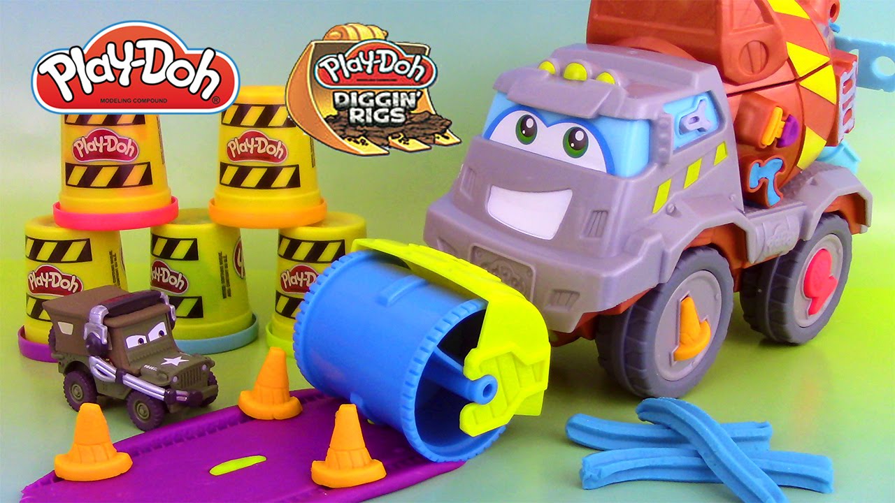 Pâte à modeler Super Camion Ciment Bétonnière Play Doh Max The Cement Mixer Truck Diggin' Rigs
