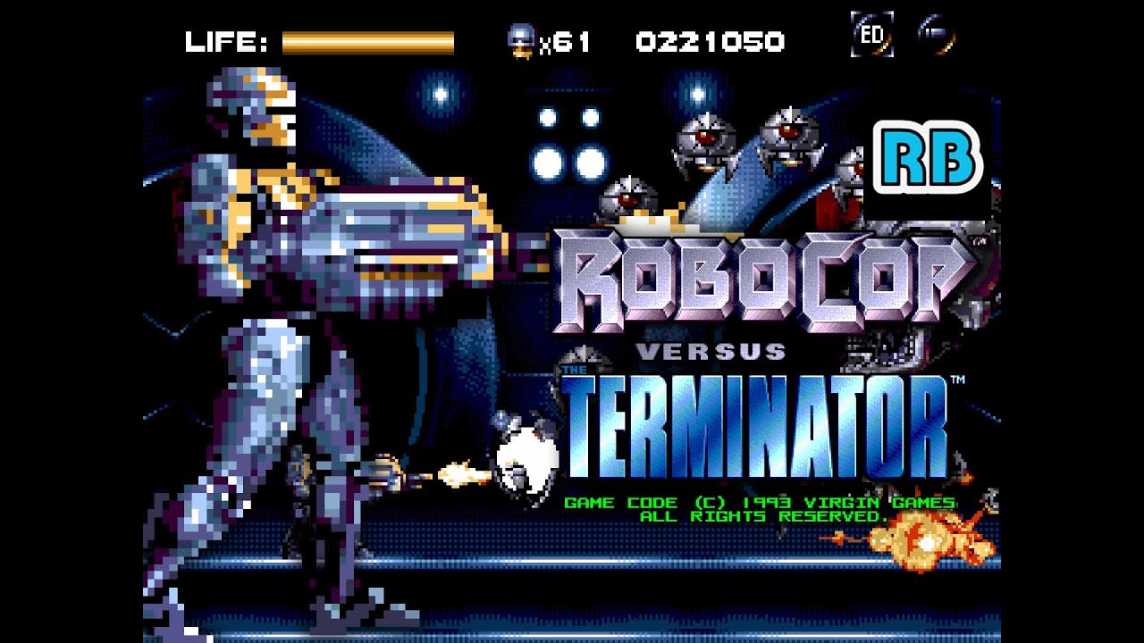 1994 [60fps] MD RoboCop Versus The Terminator Killer ALL
