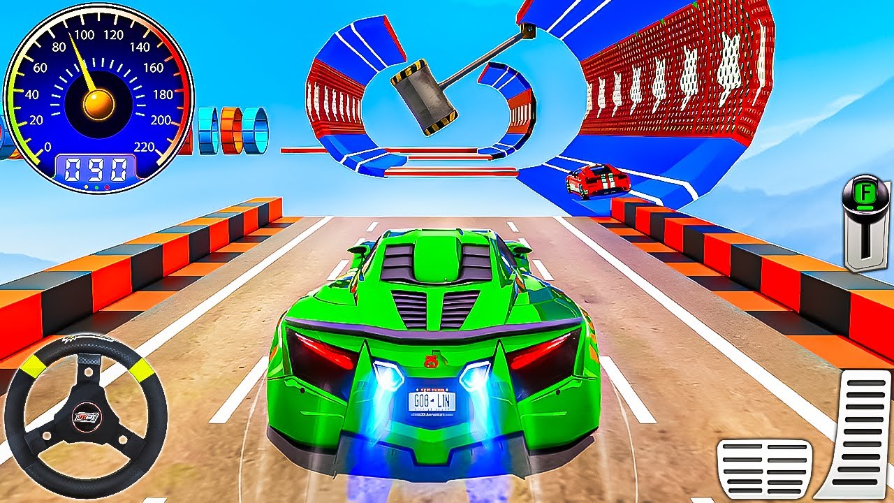 Superhero Car Mega Ramp Driving Tracks 3D - GT Spider Car Stunt Simulator - Android Gameplay