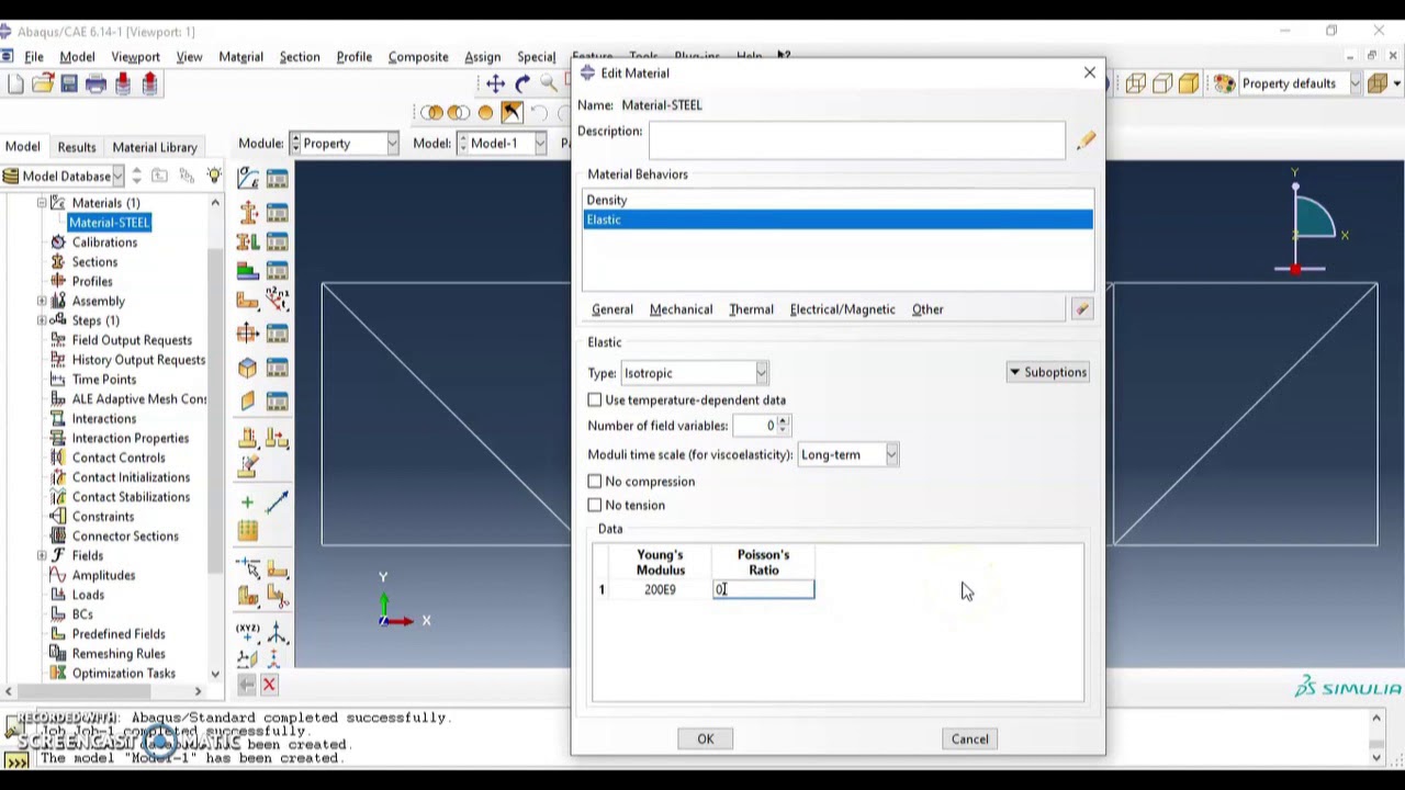 [Finite Element Analysis] Abaqus CAE simple 2D Truss deformation model simulation