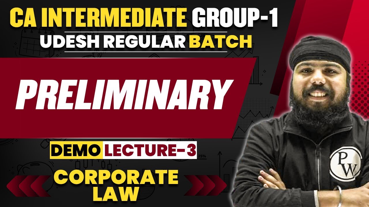 Corporate Law (Preliminary) CA Inter May | Udesh Regular Batch | CA Intermediate