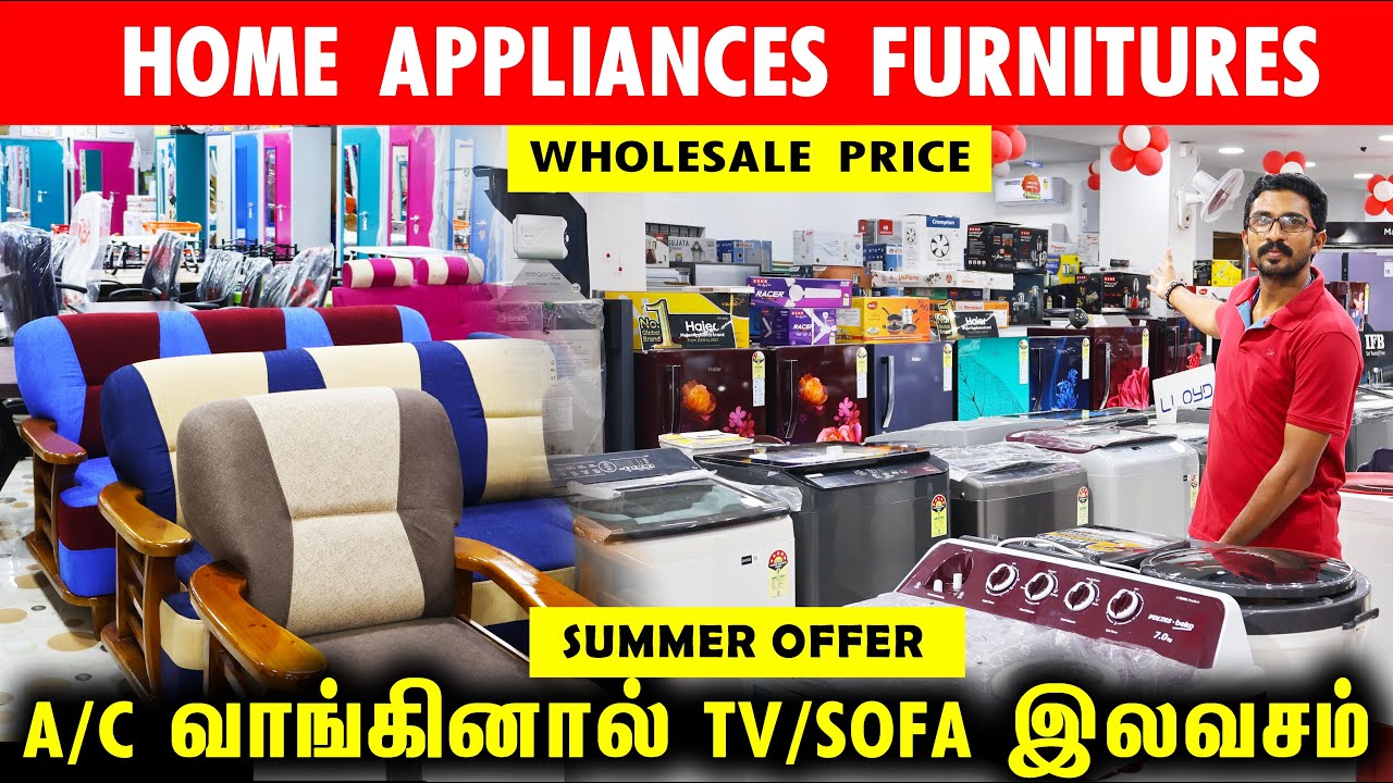 Cheapest Home Appliances Shop In Chennai | LED TV Fridge Washing Machine, AC at Wholesale price