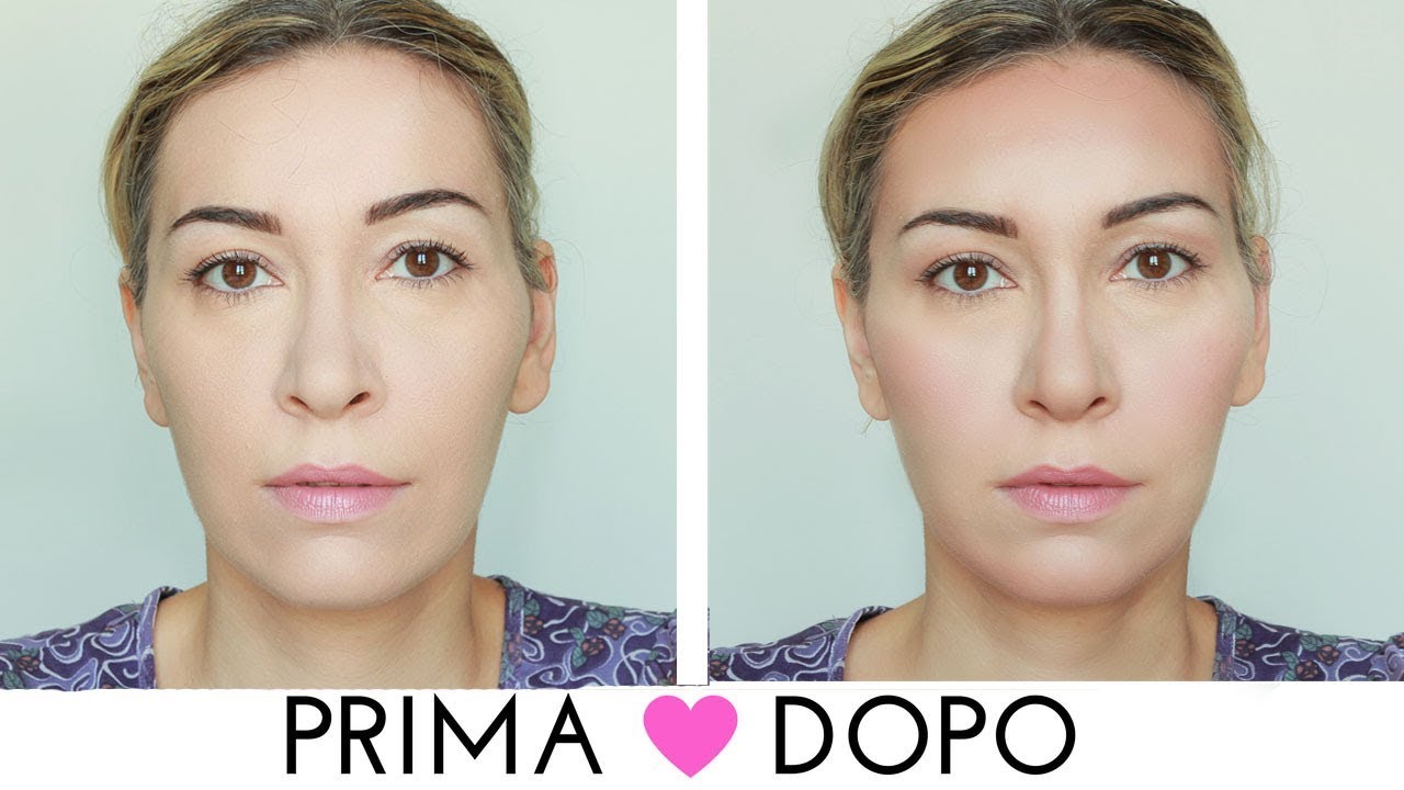 Contouring principianti per viso lungo, effetto naturale