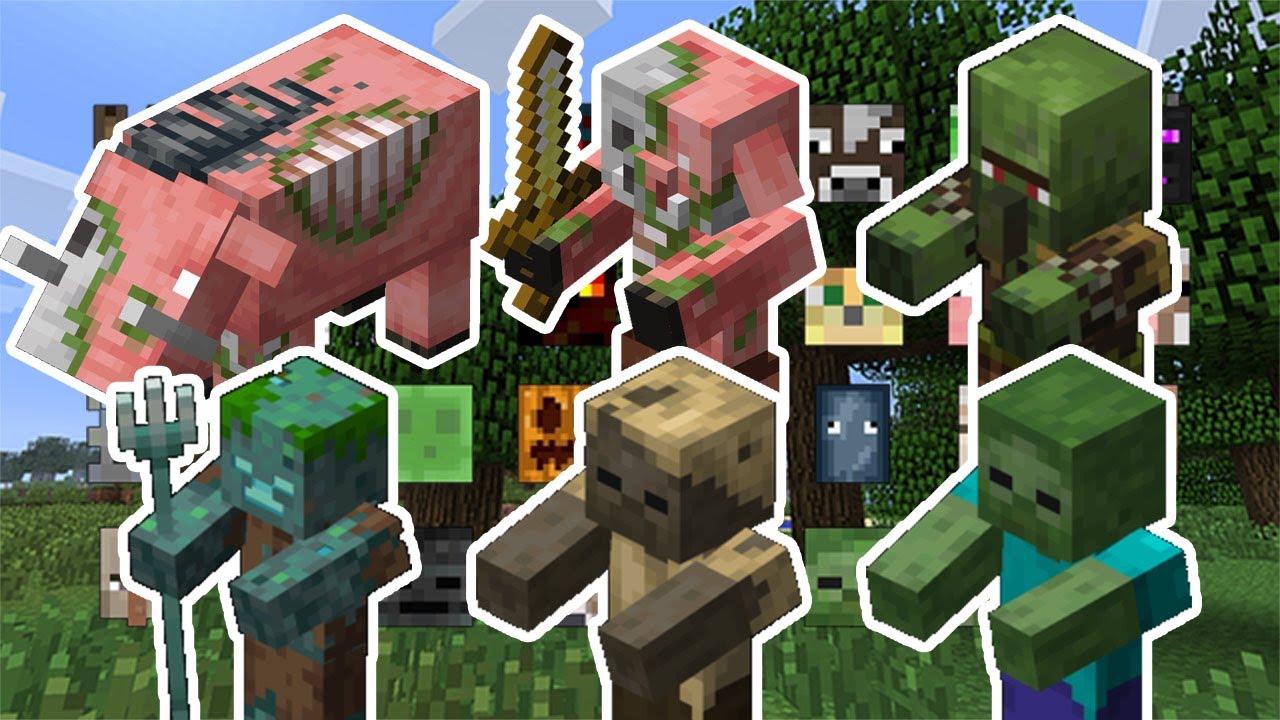 ZOMBIE TEAM VS 6 OF EVERY MOB | MINECRAFT