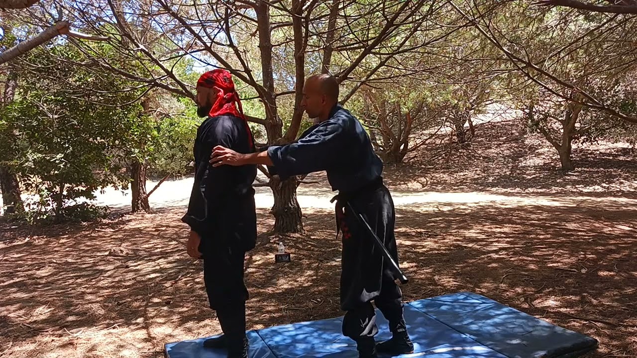 Shadow Hawk koga Ryu Ninjutsu training. Ninjutsu techniques of Black Dragon ninjutsu.  Mu Li Kata.