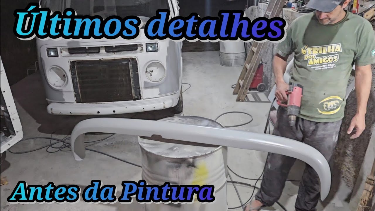 Últimos preparativos antes da Pintura na kombi 2014 do leilão