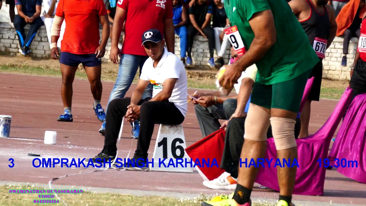 Punjab's Tajinder Pal singh wins MEN'S  SHOT PUT FINAL. 21 st FEDERATION CUP ATH. CHAMPIONSHIPS-2017