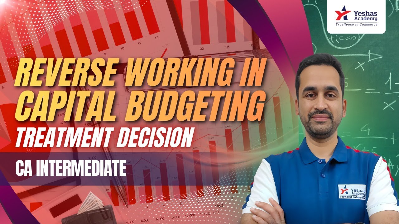 Reverse Working in Captital Budgeting/Investing Descision | CA Inter FM | Yeshas Academy