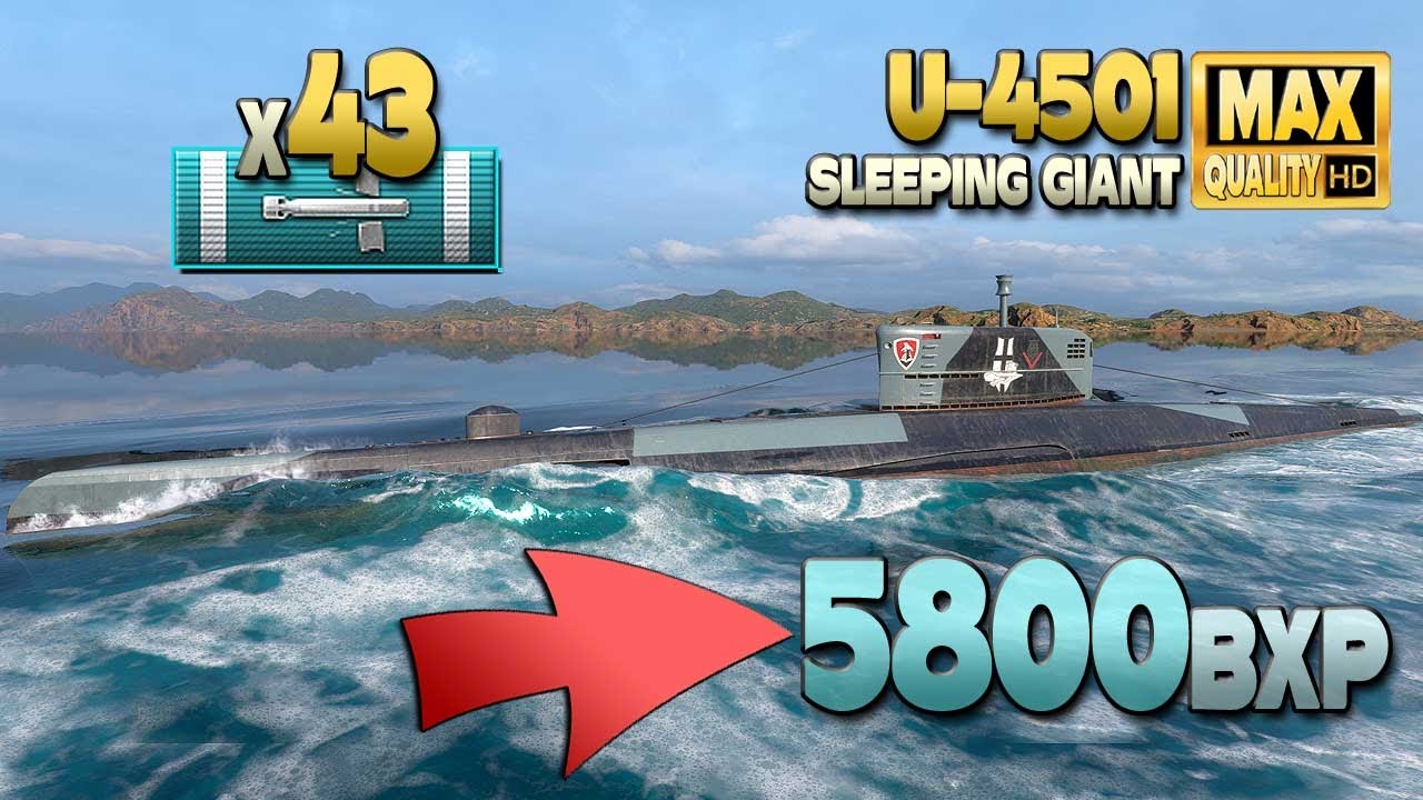 Подводная лодка U-4501: невероятная игра 5800 BASE XP - World of Warships