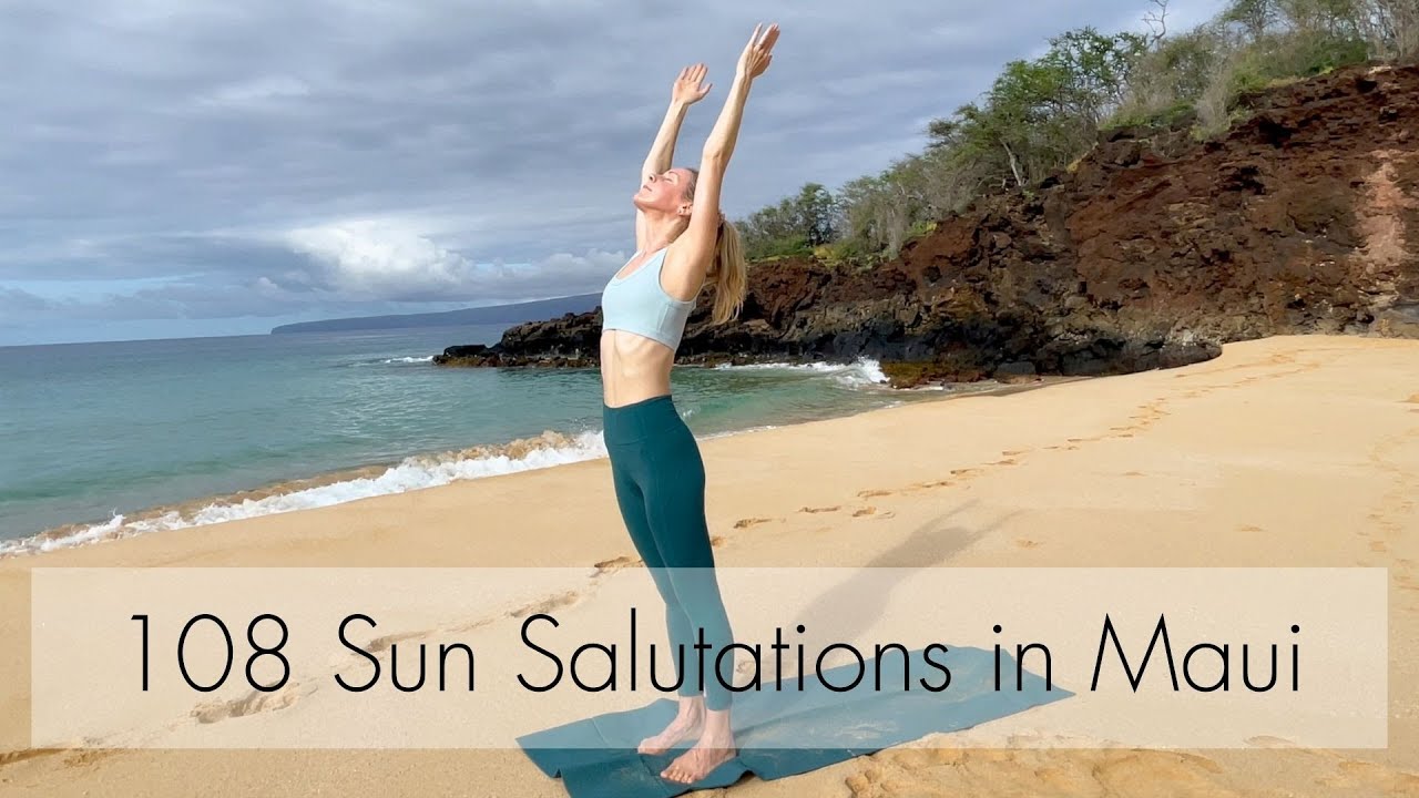 108 Sun Salutations with Counts | Surya Namaskars in Maui | 43 Minutes