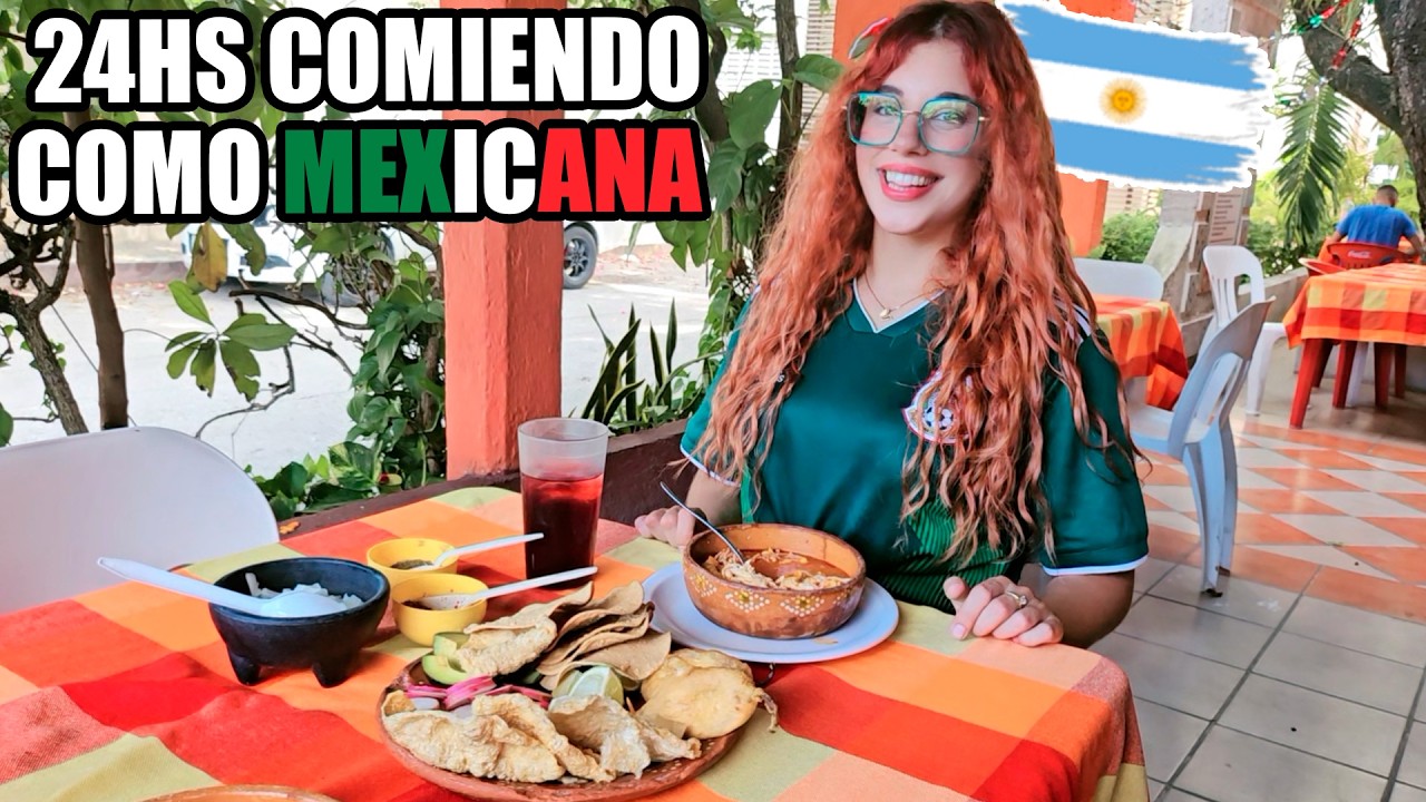 OBLIGO A MI NOVIA ARGENTINA A COMER COMIDA MEXICANA POR 24 HORAS 🇦🇷 🇲🇽