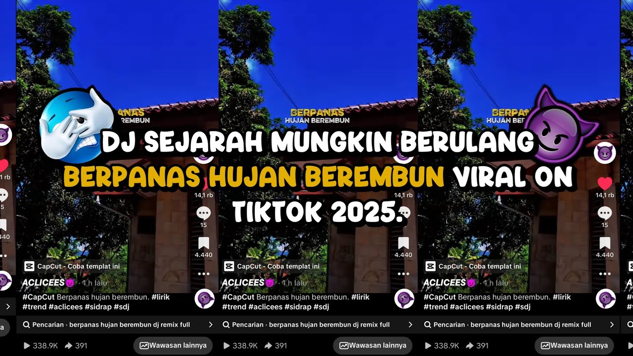 Dj Berpanas hujan berembun SEJARAH MUNGKIN BERULANG AL DATUNUGU viral on tiktok Aclicees 2025