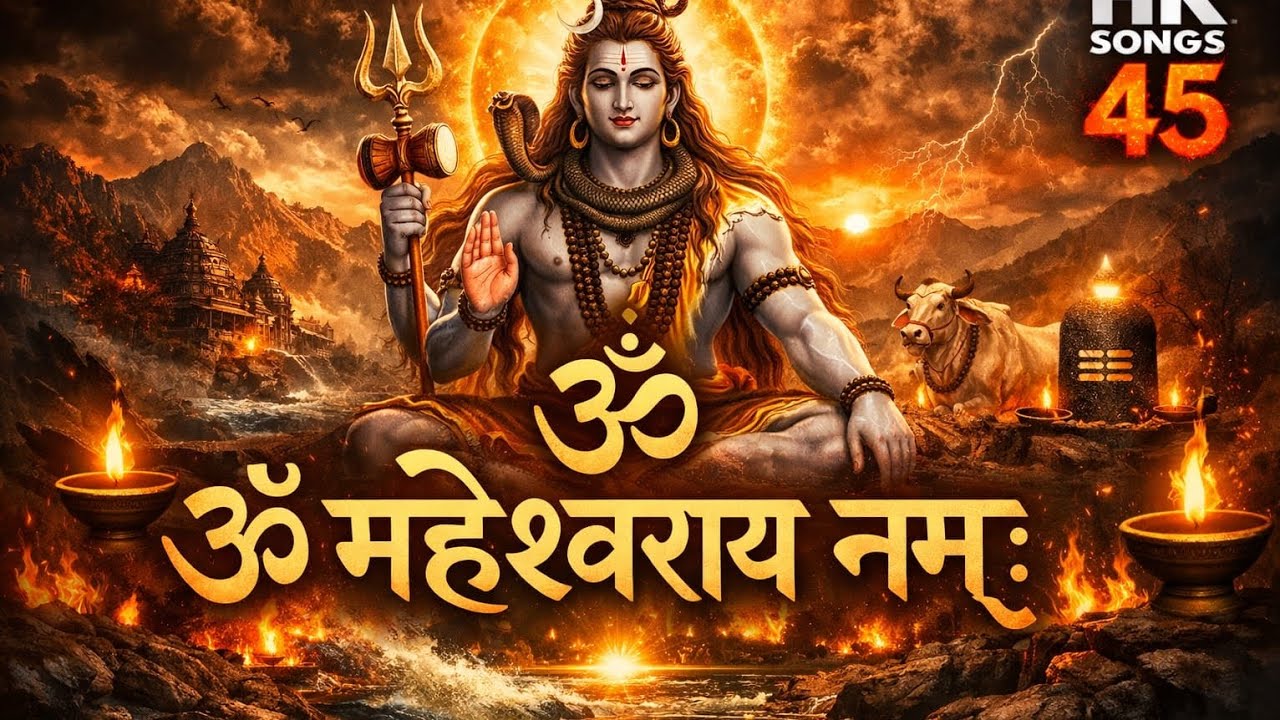 🙏ॐ महेश्वराय नमः 108 Times🙏 | 💥सबसे शक्तिशाली शिव मंत्र💥 | Mahadev Bhakti 2026 |❤️ Feel Hk song45