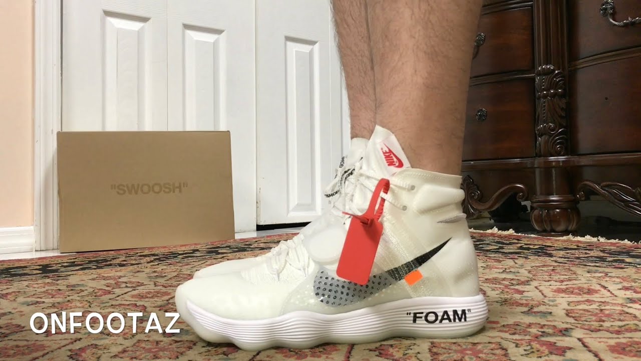 Nike React Hyperdunk 2017 Virgil Abloh The Ten OFF WHITE On Foot