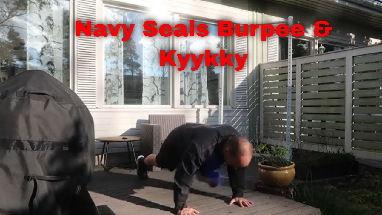 Kotitreeniohjelma Miehille - 20min navyseals burpee + kyykky 🔥Treeni1