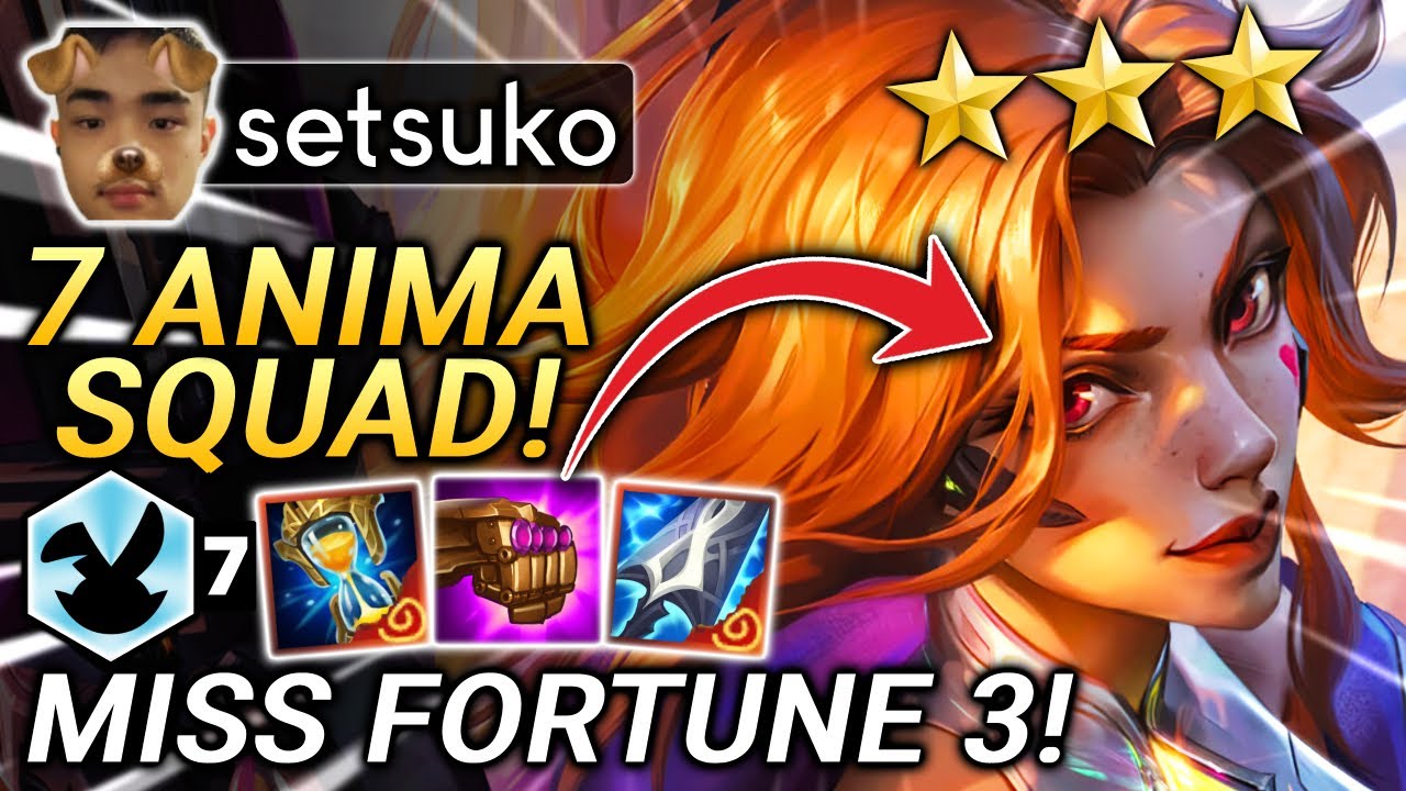 Learn how Setsuko plays 7 Anima Squad! Miss Fortune 3! | TFT Set 8