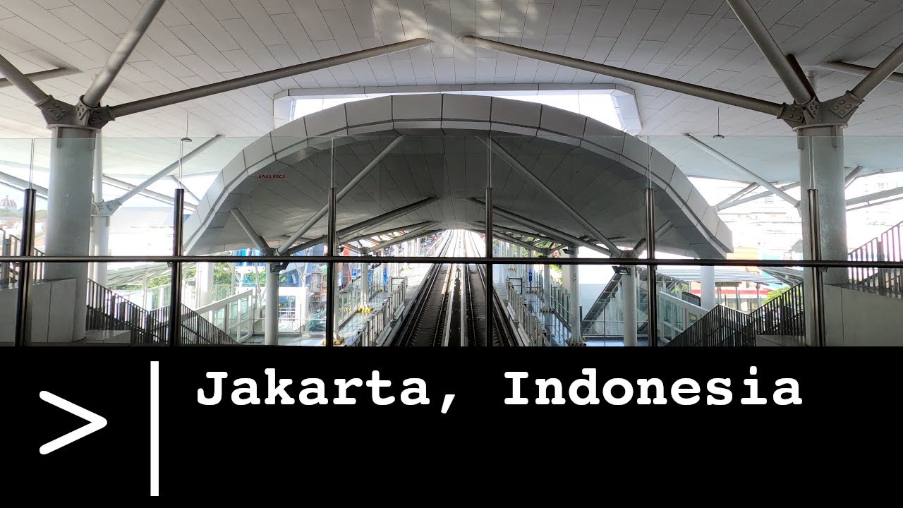Stroll Around a City by Bus and Train | Jakarta, Indonesia