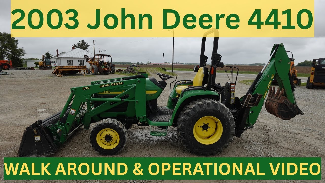 2003 John Deere 4410 Tractor Loader Backhoe Walk Around & Operational Video     $24,900