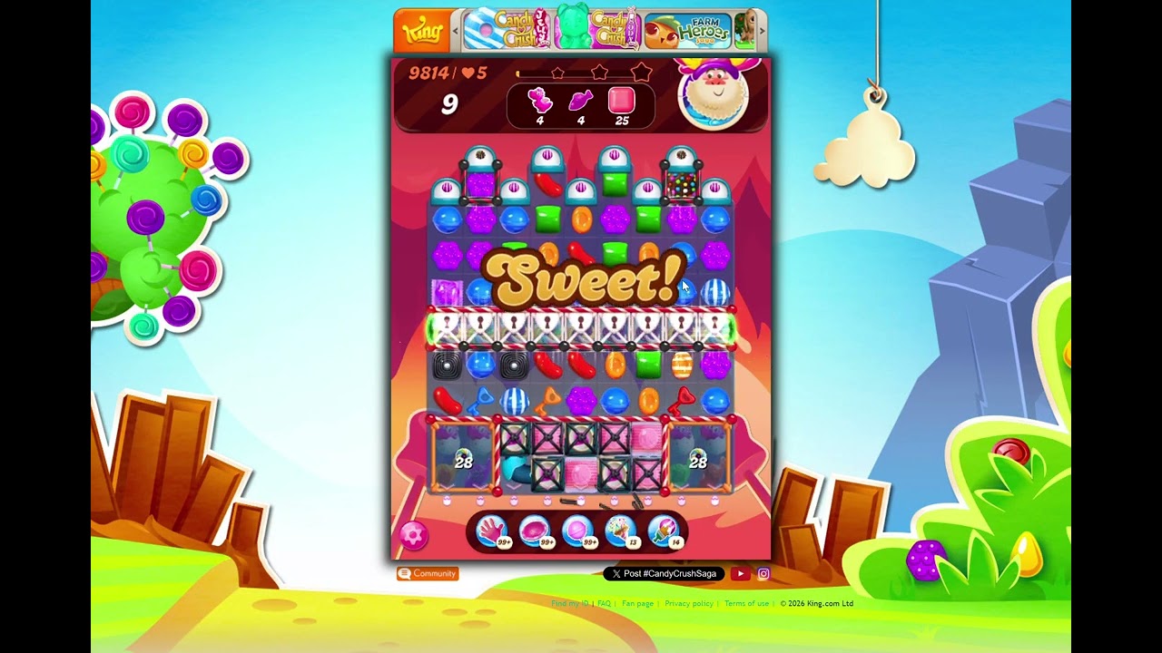 Legendary Level 9814    Candy Crush Saga Winter version