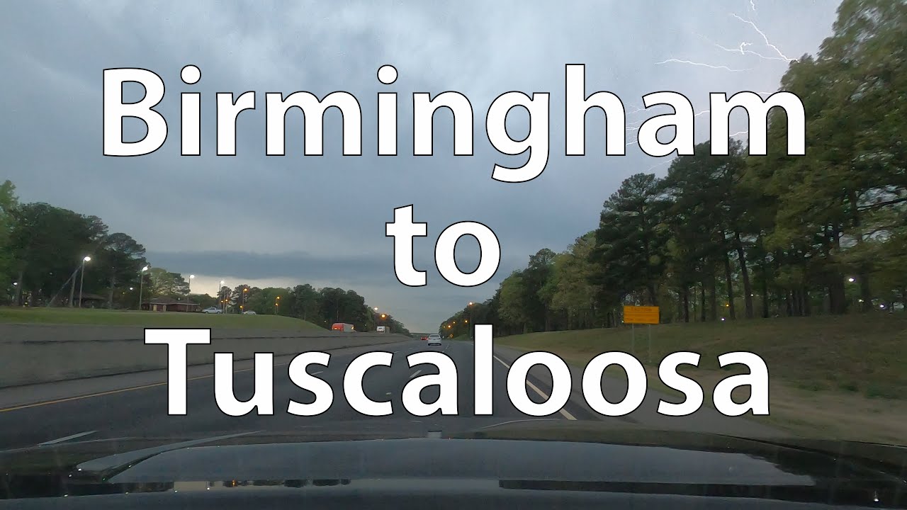 [4K] Driving from Birmingham to Tuscaloosa (US)