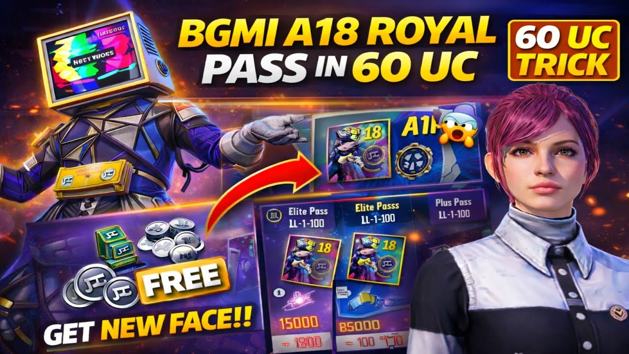 😍BGMI A18 ROYAL PASS IN 60 UC TRICK | RETURN 720 UC OR 60 UC | HOW TO PURCHASE A18 RP IN 60 UC