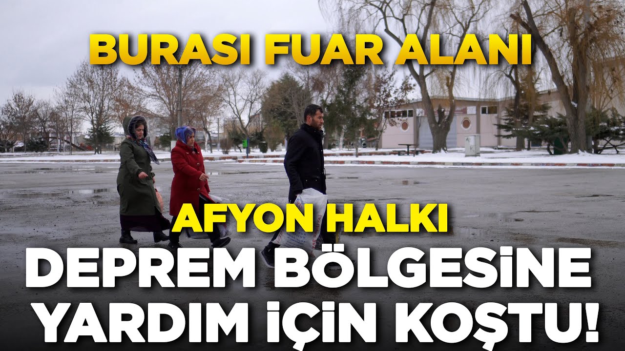 Afyon halkı deprem bölgesine yardım göndermek için koştu!
