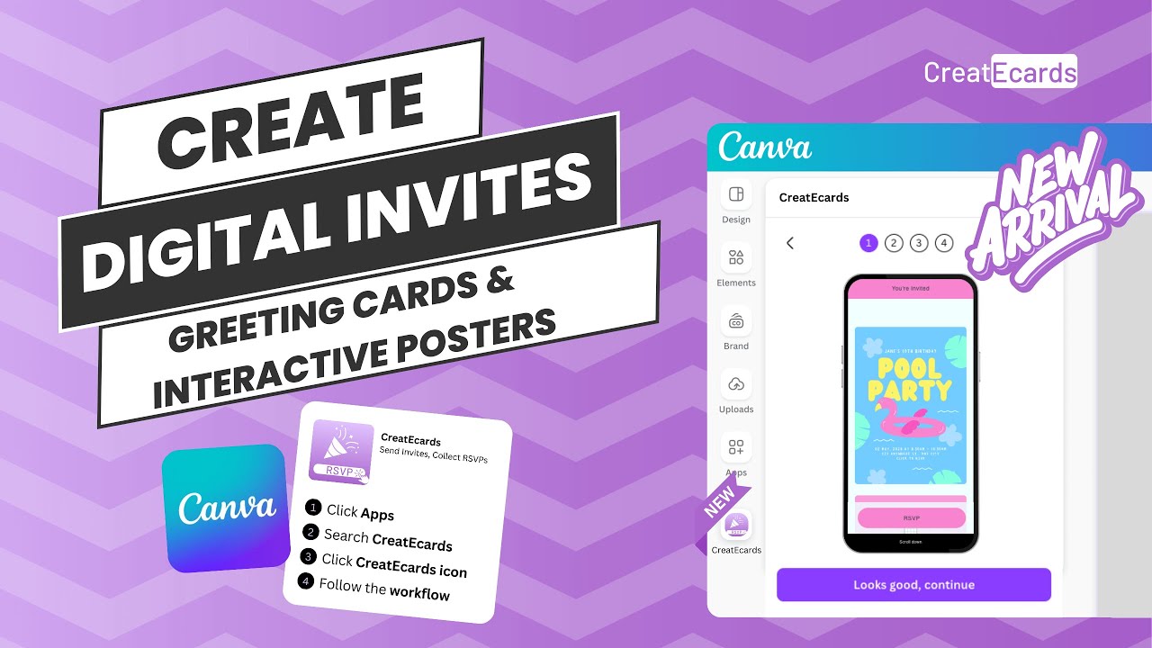 New eCard App in Canva | Create Digital Invitations, Greeting Cards & Interactive Posters