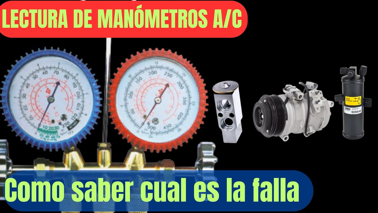 LECTURA DE MANÓMETROS DE AIRE ACONDICIONADO/ COMO SABER CUAL ES LA FALLA /AIRE ACONDICIONADO