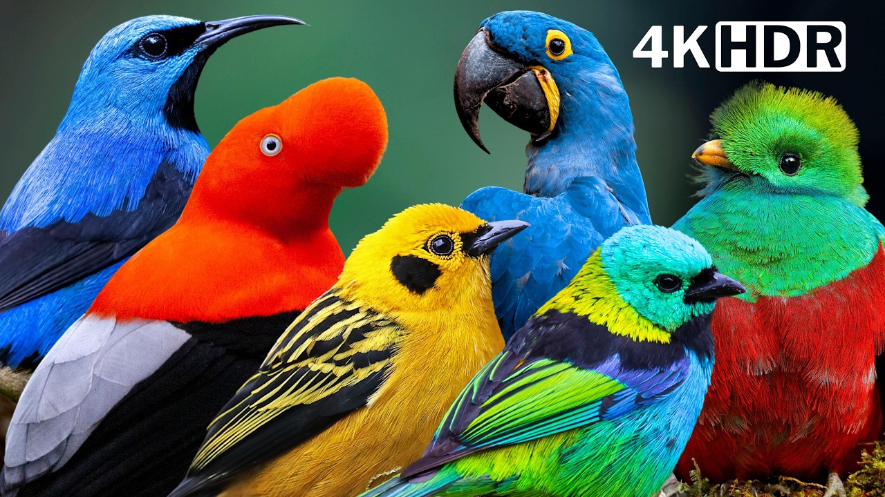 THE MAGICAL BIRDS OF THE AMAZON🌿 STRESS RELIEF 🕊️ RELAXING BIRDS SOUND 🦜 HEALING NATURE SOUNDS 🌿 HDR