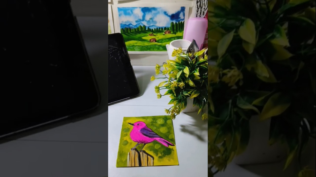 easy painting using poster colour 😀😍 