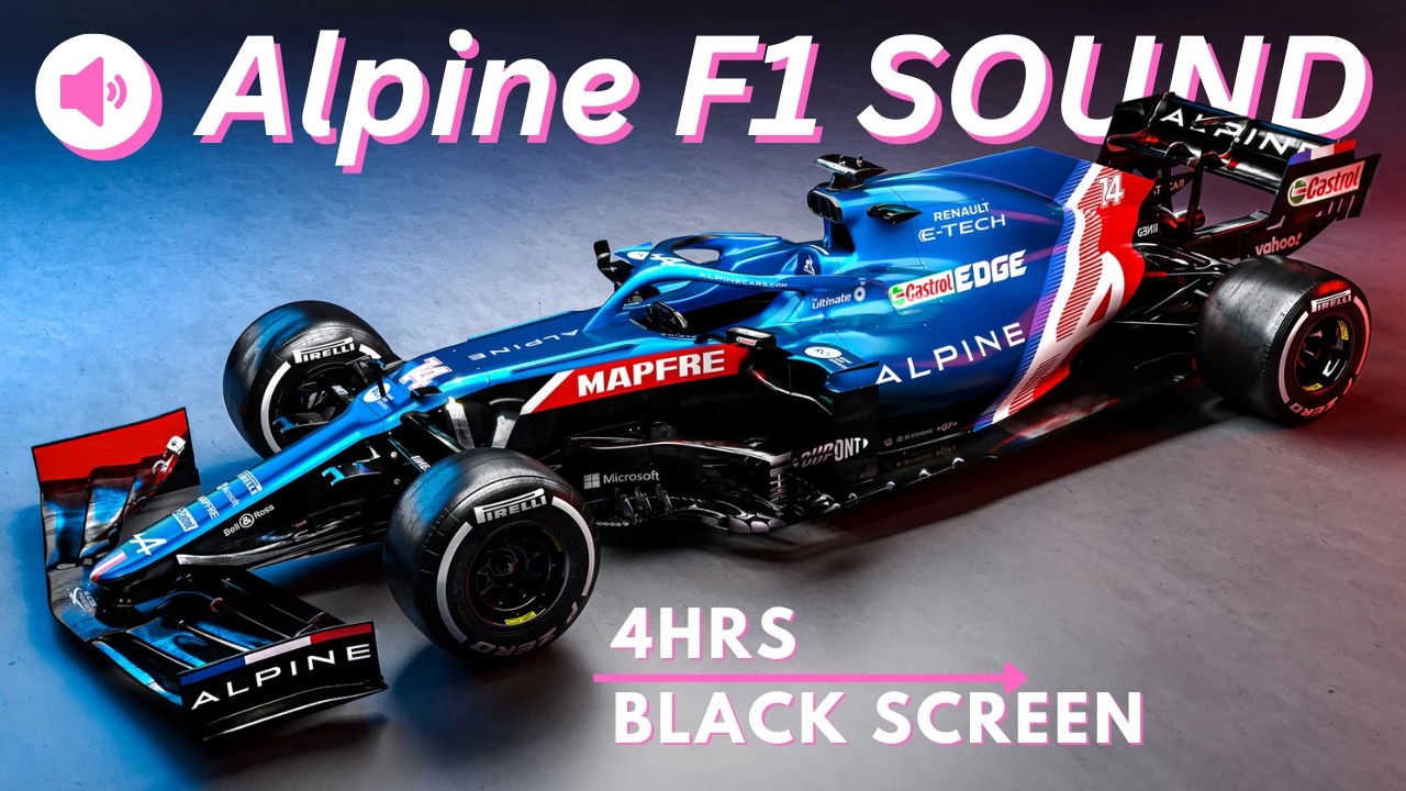 2021 Alpine F1 V6 Onboard Engine Sound @ Race Track | 4hrs Black Screen